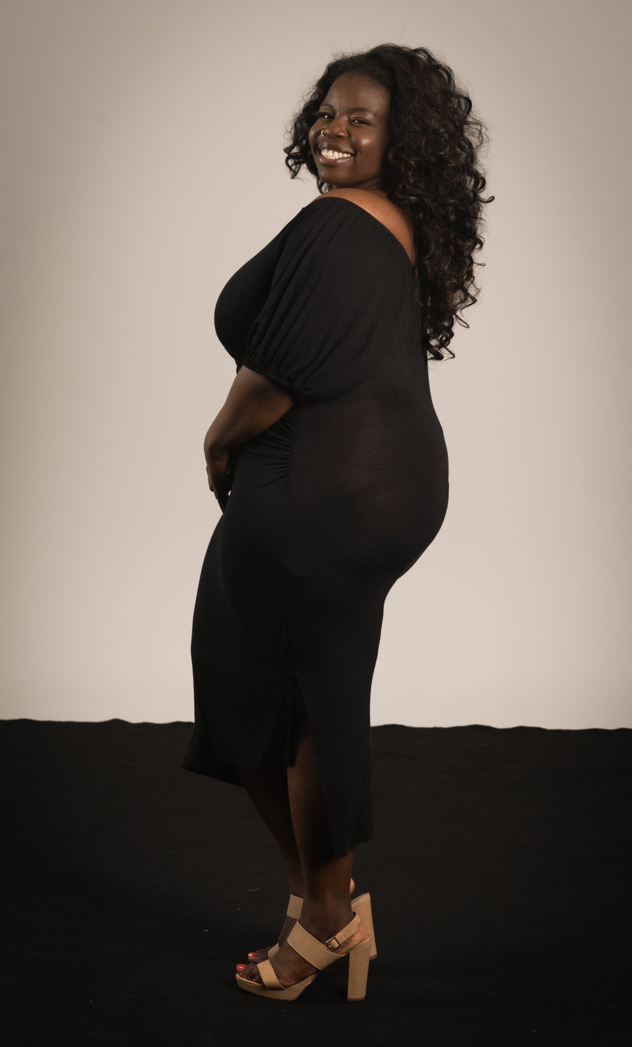 Cold Shoulder Black